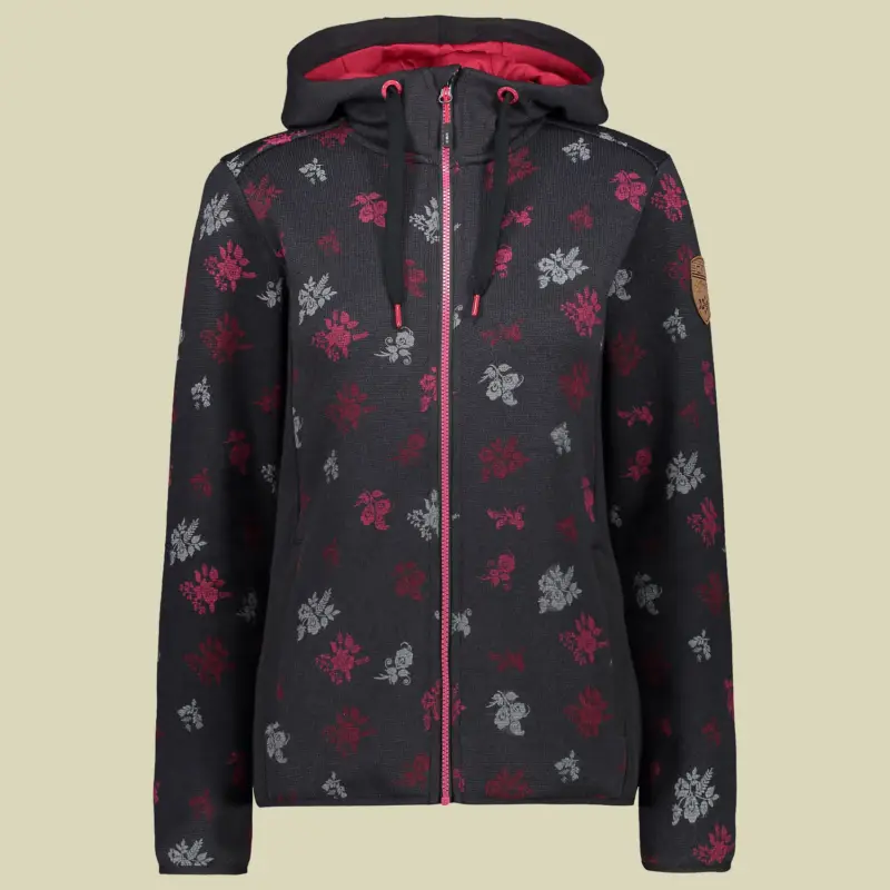 Highlight CMP Woman Jacket Fix Hood Knitted Jacquard