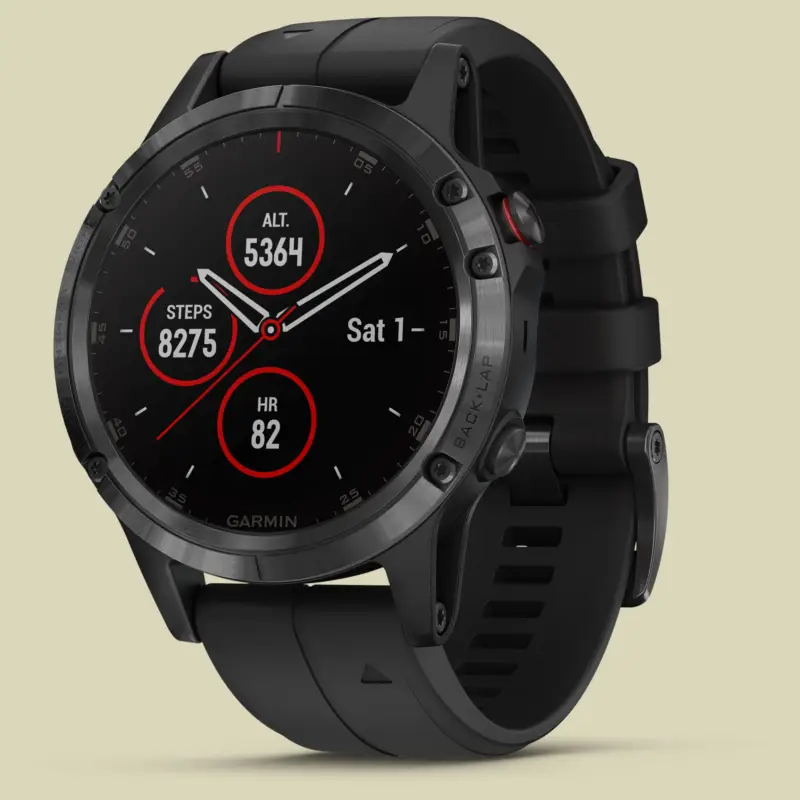 Zertifiziert Garmin Fenix 5 Plus Größe one size Farbe Saphir, schwarz