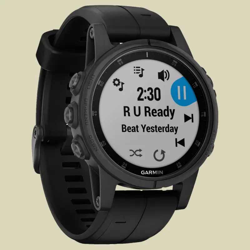 Begrenztes Angebot Garmin Fenix 5S Plus Saphir Größe one size Farbe schwarz/schwarz
