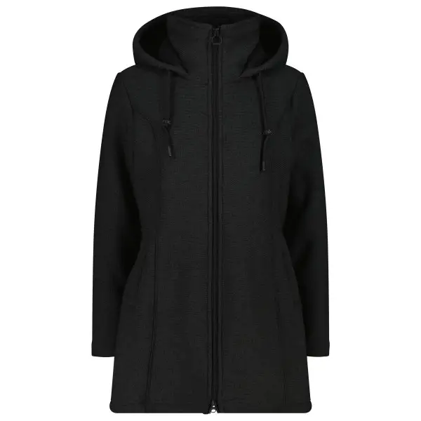 Schneller Versand CMP - Women's Parka Fix Hood Bonded Knitted w. Fur - Fleecejacke